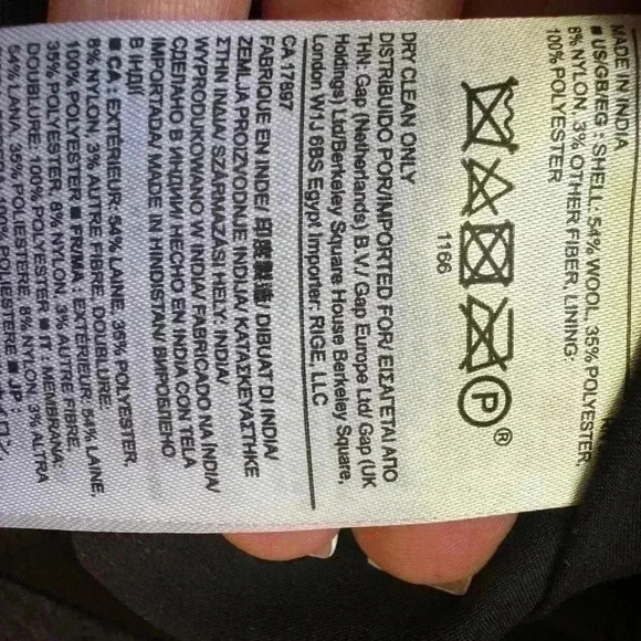 Banana Republic Vest Gray, Wool, Zip Close Pockets Size M.  D45 - Picture 9 of 9